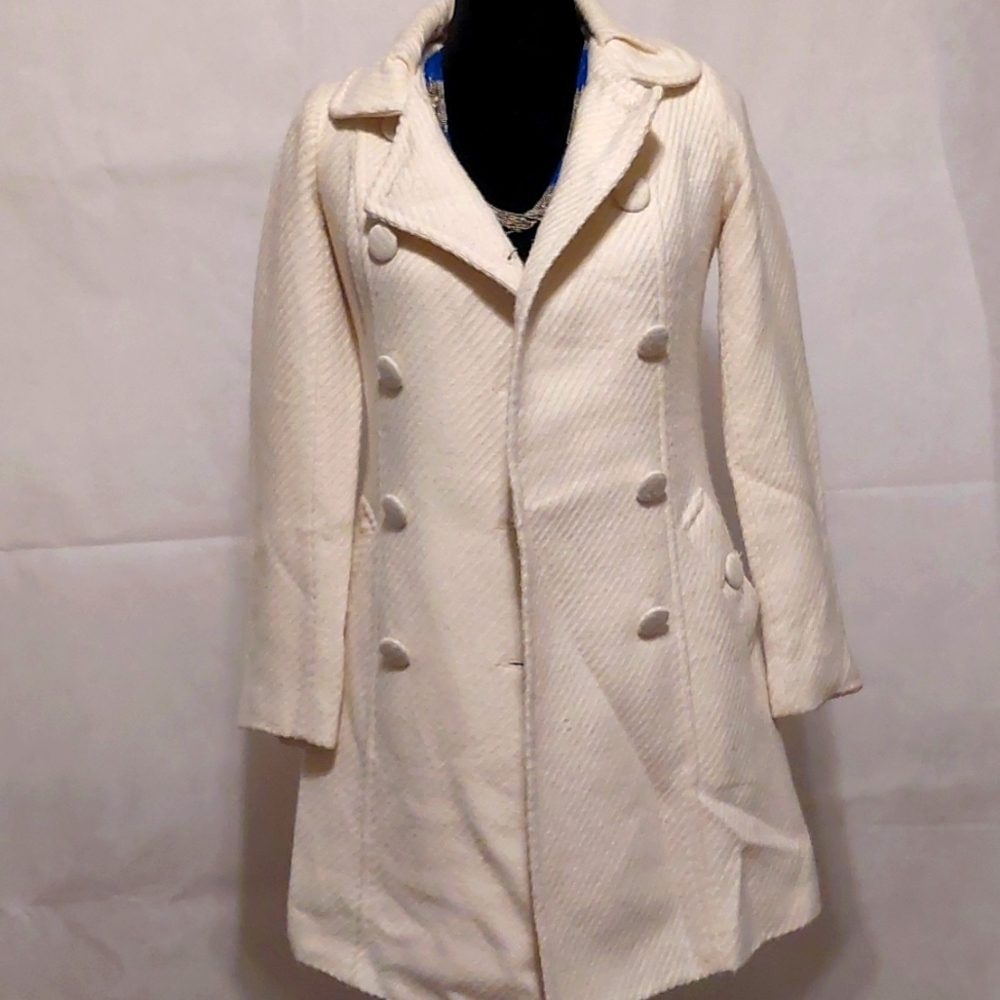 COPY - Rampage Cream Wool Peacoat - Size Small